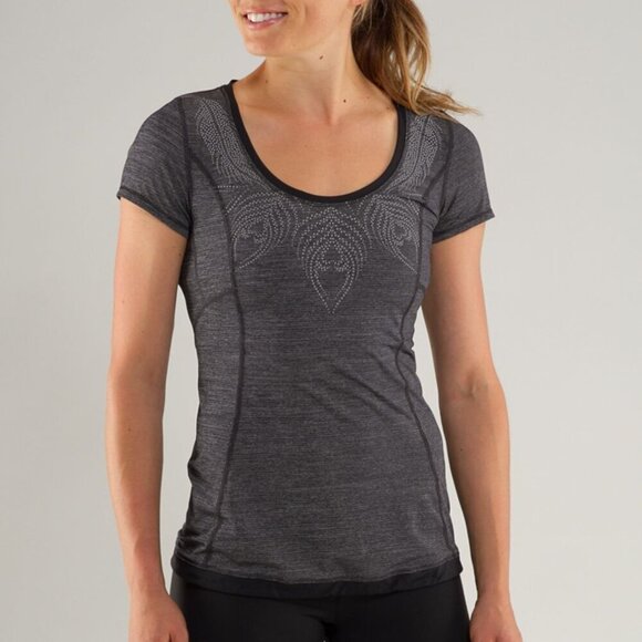 Lululemon Run: Silver Bullet Short Sleeve Tech Heathered Black Size S - Picture 11 of 15
